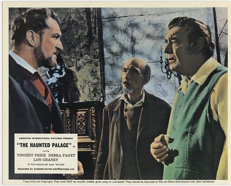 British THE HAUNTED PALACE released Aug. 28, 1963; with Vincent Price, Debra Paget, Lon Chaney ...