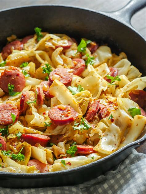 Fried Cabbage and Kielbasa Skillet – Crafty House