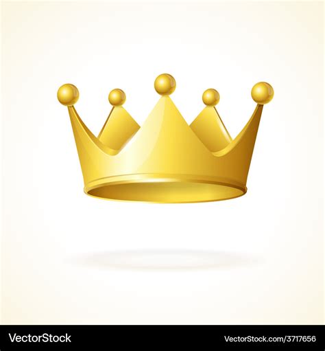 Golden crown Royalty Free Vector Image - VectorStock