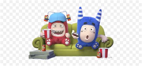 Oddbods Pogo And Fuse Watching A Movie Png - free transparent png images - pngaaa.com