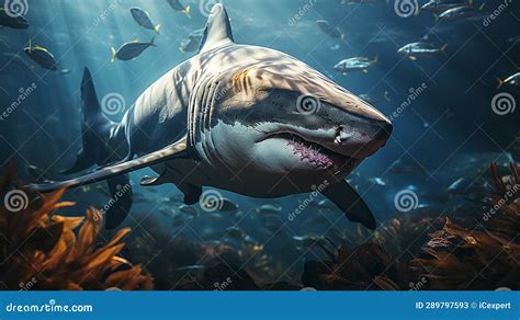 Shark under the sea stock image. Image of waves, sharks - 289797593