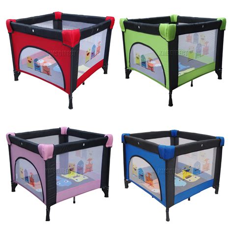 FoxHunter Baby Travel Playpen Infant Square Cot Bed Play Pen Portable Foldable