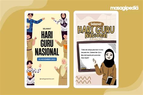 10 Gambar Poster Hari Guru Nasional 2023 Kreatif, Keren dan Gratis, Inspirasi Desain Kartu ...