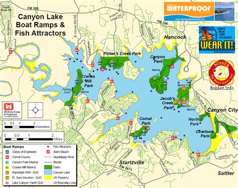 Canyon Lake Texas Information Guide - Canyon Lake TX Boat Ramps Map