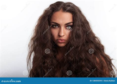 Model with Hair Like Lion Mane Stock Photo - Image of female, curly ...