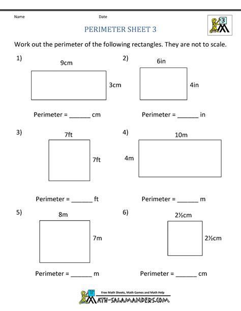 Find The Perimeter Of A Polygon Worksheet