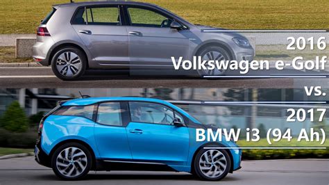 2016 Volkswagen e-Golf vs. 2017 BMW i3 comparison - YouTube