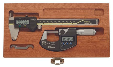 Mitutoyo 6" Digital Caliper & 1" Digital Micrometer Set 64PKA077 - 57 ...