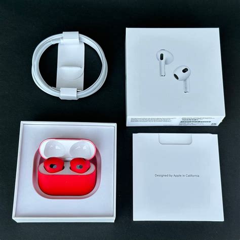 Airpods 3 Red Matte Original Apple Airpods Painted - Etsy