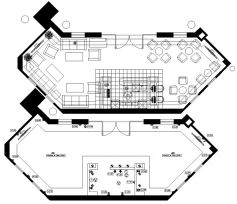 Reception area layout plan drawing in dwg AutoCAD file. - Cadbull