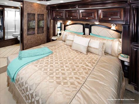 2012 Tiffin Motorhome - Allegro Bus - Bedroom- Creme Brulée Interior with Glazed Cordovan ...