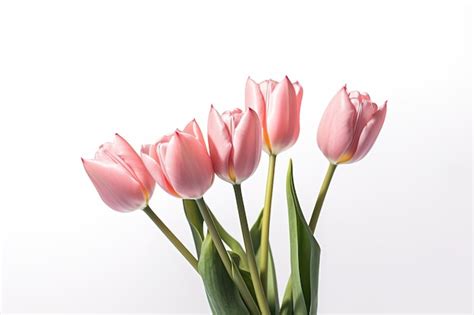 Premium AI Image | A bunch of pink tulips in a vase