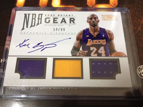 NBA Gear Kobe Bryant Triple Jersey Card. | Kobe bryant, Nba gear, Kobe