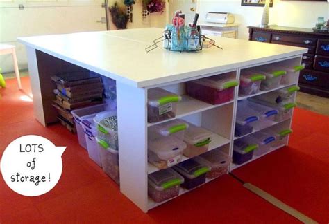 Craft Table Ideas With Storage Attempting To Organize Your Creativity