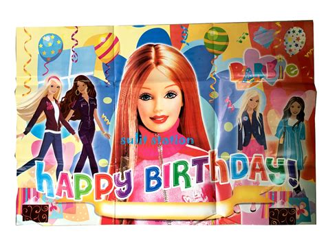 BARBIE GIRL THEMED BIRTHDAY PARTY TARPAULIN POSTER BANNER TARP ...