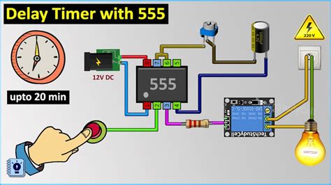 Time Delay Relay circuit using 555 timer IC - Electronics Projects