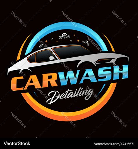 Automobile detailing and car wash logo design Vector Image