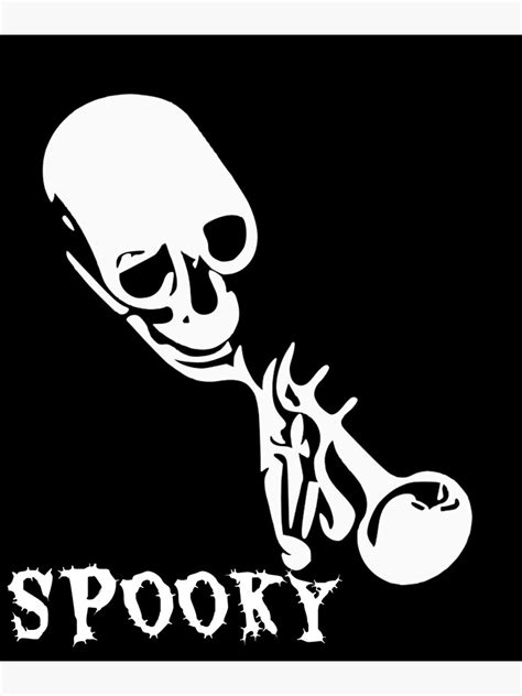 "Spooky Scary Skeleton Trumpet Meme - Spooking Intensifies" Poster by ...