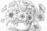 Top 20 Free Printable Realistic Flower Coloring Pages For Adults sketch template