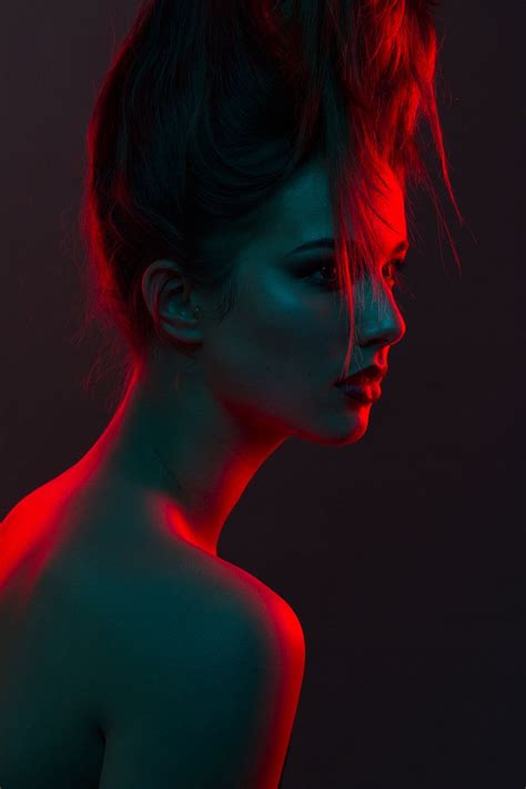 Photographer: Geoff Jones Makeup: Mary Li Model: Tayah Mott | Portrait photography, Colour gel ...