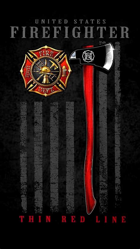 US Firefighter, axe, flag, logo, HD phone wallpaper | Peakpx