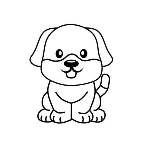 a cartoon dog sitting down with its eyes open