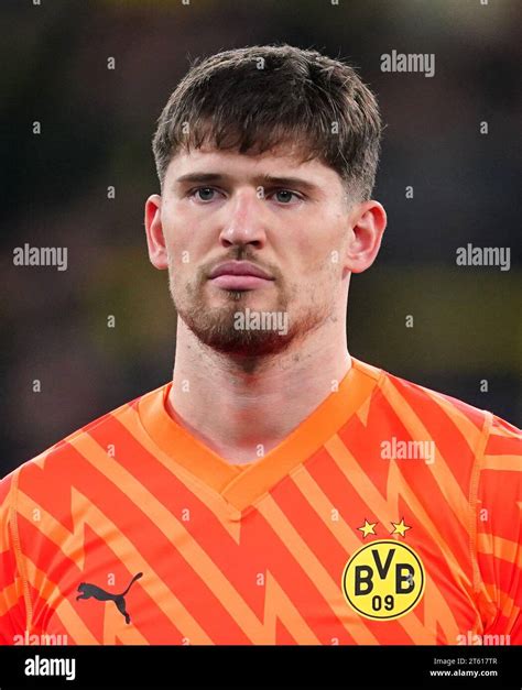 Borussia Dortmund goalkeeper Gregor Kobel ahead of the UEFA Champions ...