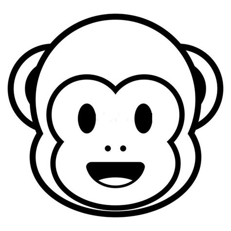 Monkey Emoji Pages Coloring Pages