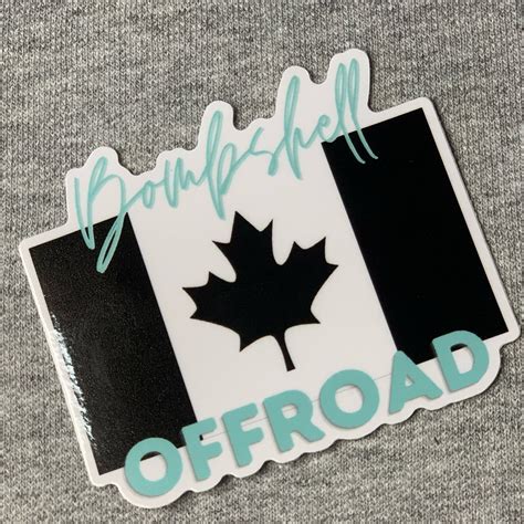 Canadian Flag Sticker - 3” – Bombshell Offroad