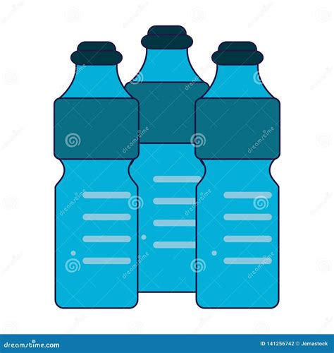 Water bottles isolated stock vector. Illustration of travel - 141256742