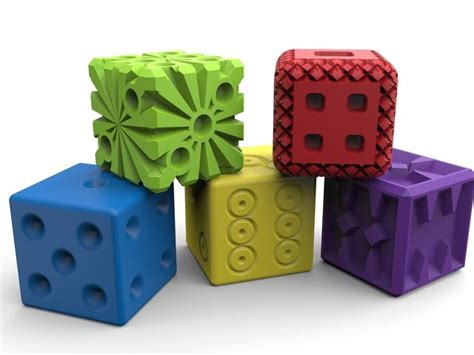 7 Cool Dice 3d Model Free - Jet Mockup