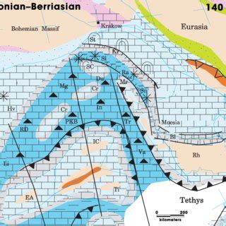 General paleogeography of the central Pannotia supercontinent during ...