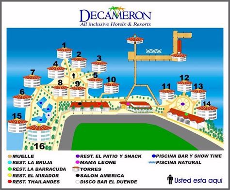 Resort Map | Decameron Aquarium | San Andres, Colombia