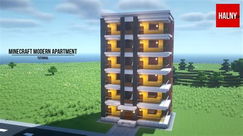 Modern apartment building in Minecraft - Tutorial - YouTube