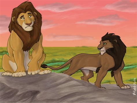 Pre-TLK Mufasa and Scar by Kobb on DeviantArt