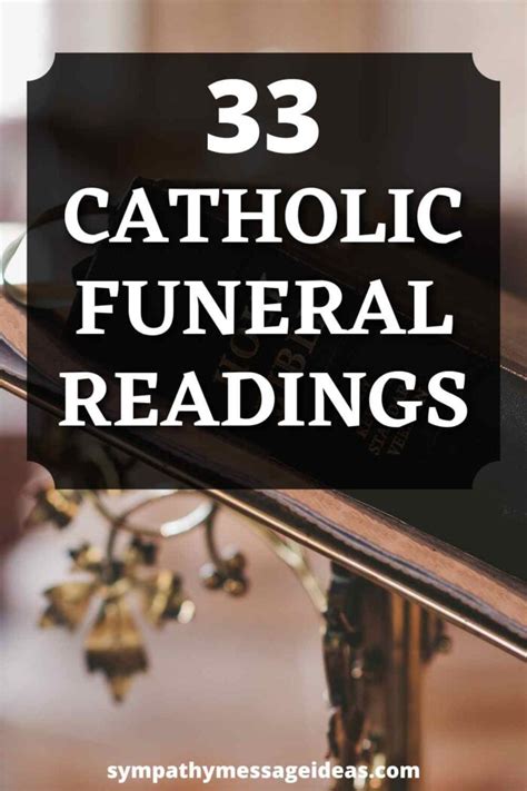 33 Catholic Funeral Readings - Sympathy Message Ideas