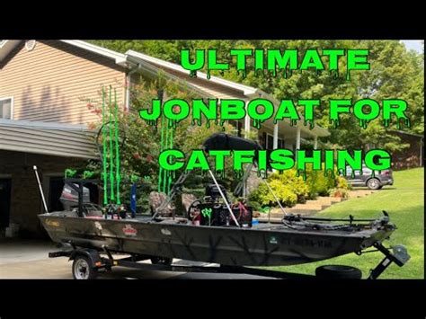 Jon boat catfish setup - YouTube