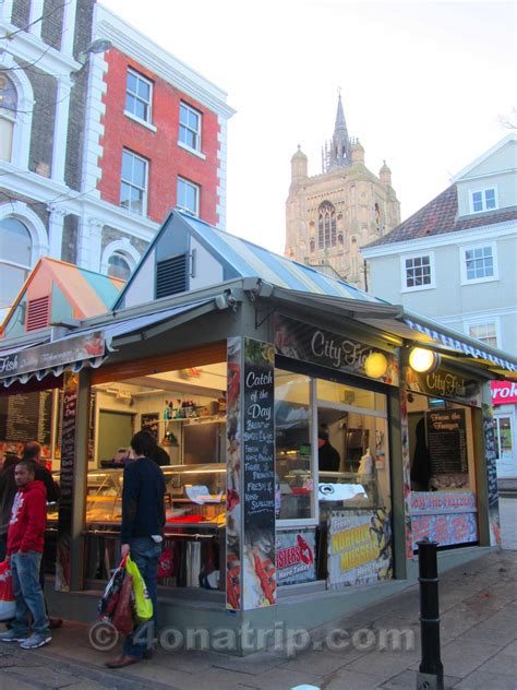 Food venders near Norwich Market | 4 On A Trip