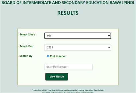 BISE Rawalpindi (rwp) Board class 9th Result 2023 Date