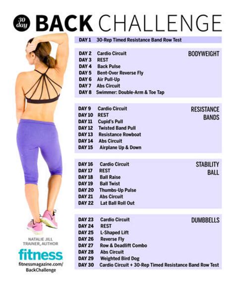 30 Day BACK Challenge with Fitness Magazine & Natalie Jill