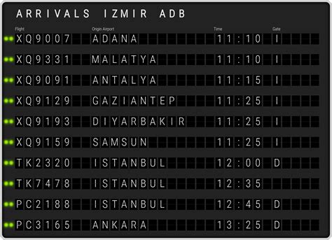 Izmir İzmir Adnan Menderes Airport [ADB] Arrivals & Flight Schedules