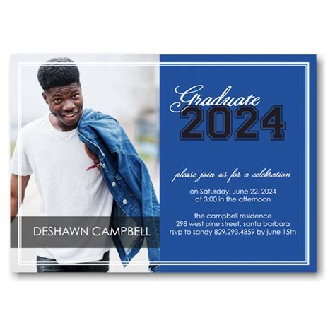 Varsity Blue Graduation Announcement | Graduation Announcements