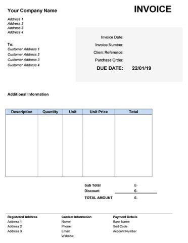 Pin on Invoice template