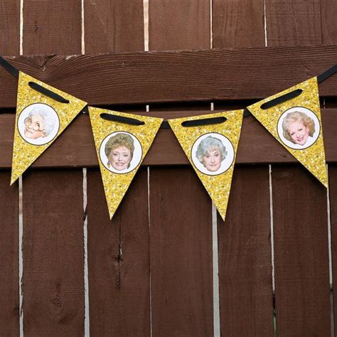 DIY Golden Girls Party Pennant Banner INSTANT DOWNLOAD | Etsy | Golden girls party, Diy golden ...