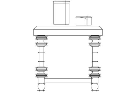 2D drawing of modern table in AutoCAD, dwg file, CAD file - Cadbull