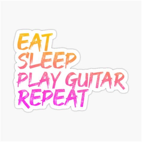 "Eat Sleep Guitar Repeat Player Band" Sticker for Sale by TamCanBVes ...