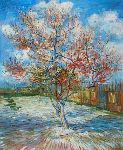 Peach Trees in Blossom (Souvenir de Mauve) - Vincent van Gogh Paintings