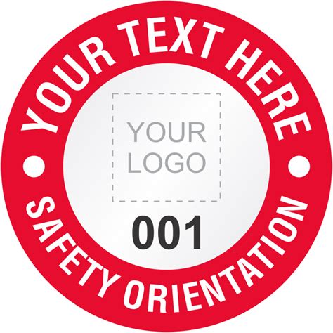 Customizable Safety Orienation Hardhat Stickers - Free Shipping