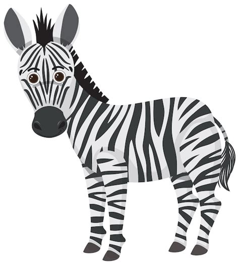 Free Vector | Cute zebra in flat cartoon style