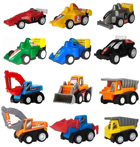 Pull Back Cars, Toys for 3 4-5 Year Old Boys Girls, WINONE 12 Pack Kids Toys Vehicles and Racing ...